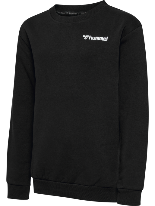 hmlMOVER COTTON SWEATSHIRT KIDS, BLACK, packshot