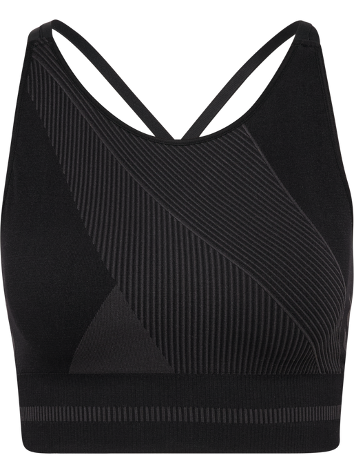hmlUNITY SEAMLESS BRA, BLACKENED PEARL, packshot