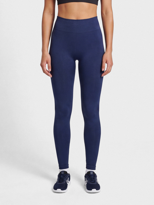 hmlHIIT SEAMLESS HIGH WAIST TIGHTS, DRESS BLUES, model