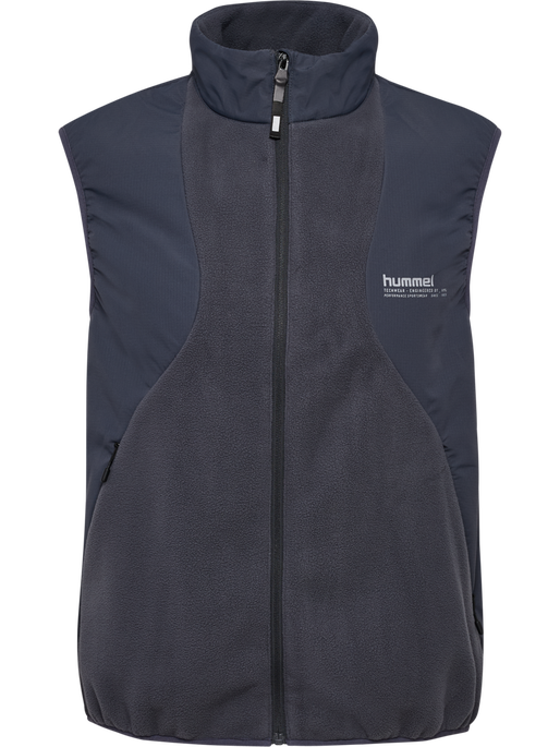 hmlHYBRID FLEECE VEST, EBONY, packshot