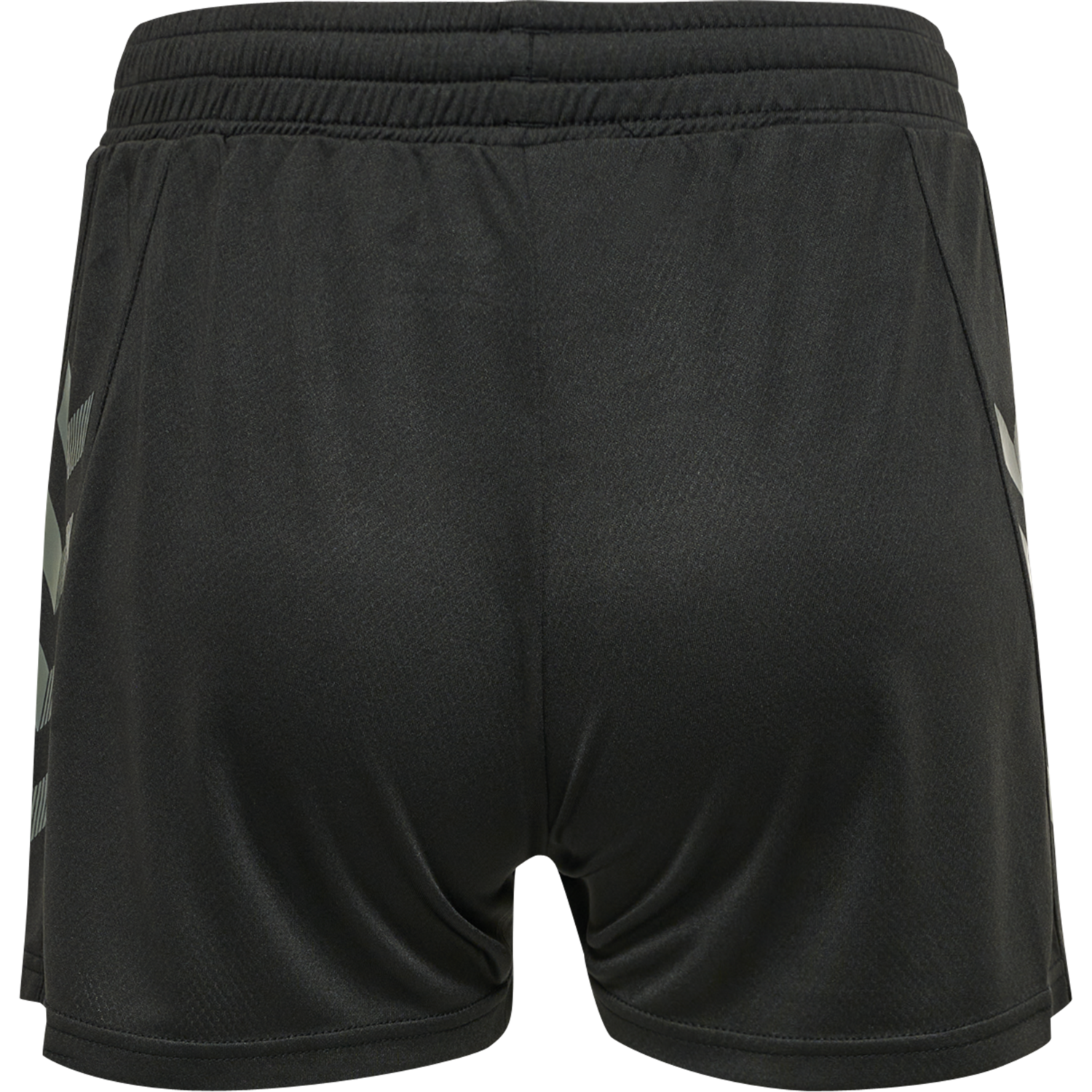 hmlONGRID POLY SHORTS WO, JET BLACK/FORGED IRON, packshot
