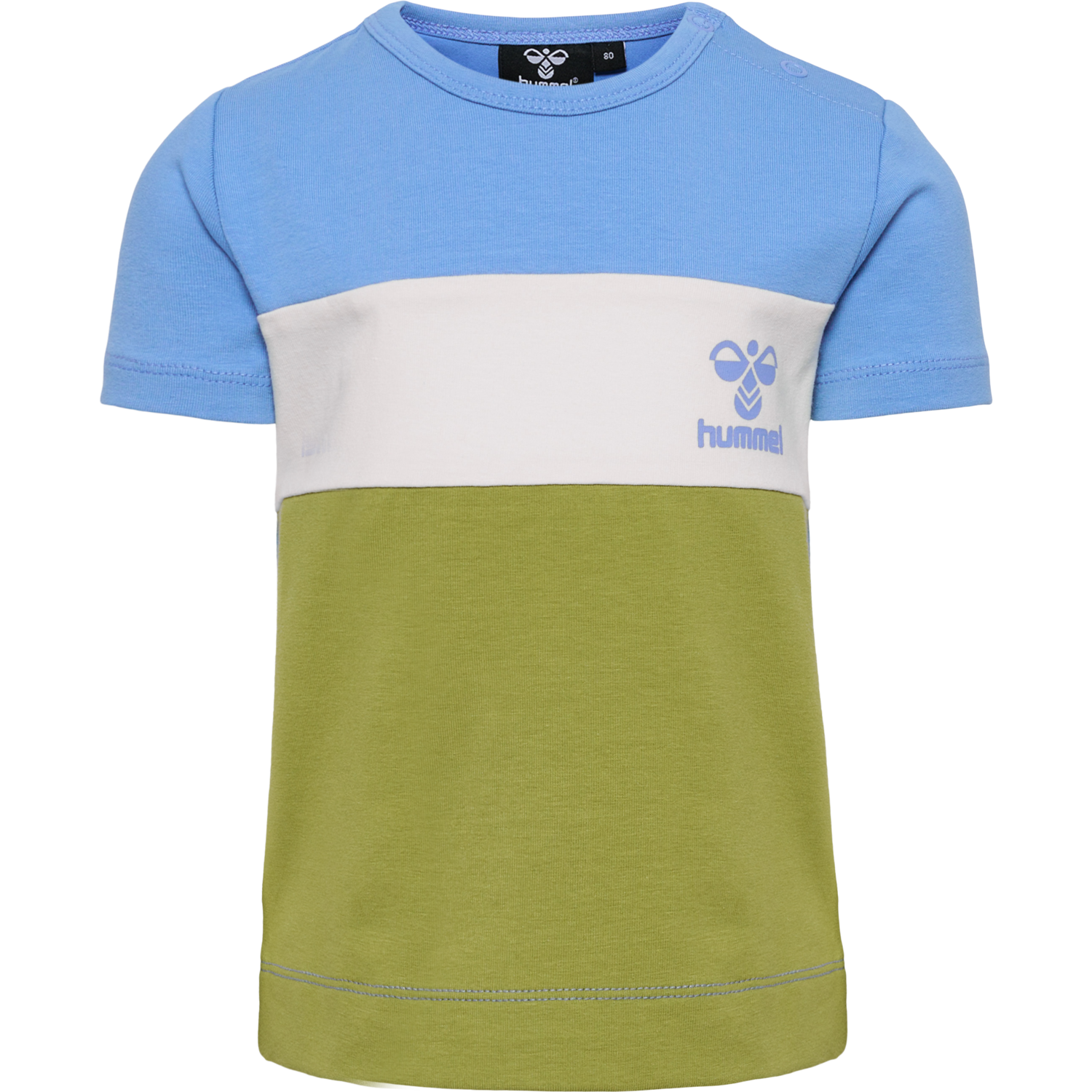 hmlGLAD BLOCK T-SHIRT S/S, SILVER LAKE BLUE, packshot