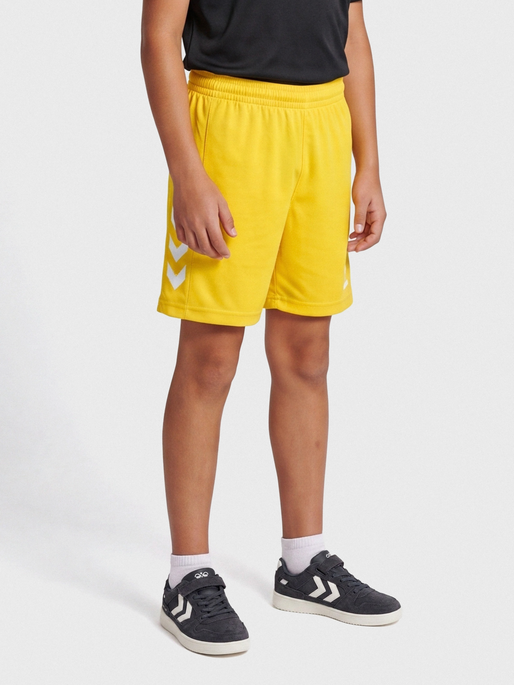 hmlCORE XK POLY SHORTS KIDS, SPORTS YELLOW, model