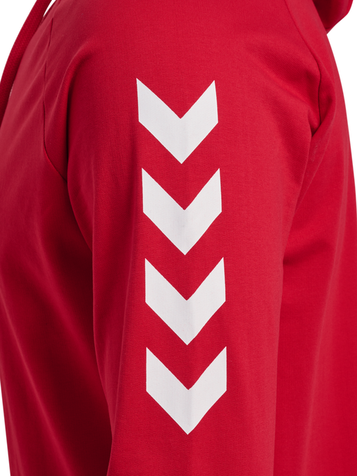 HMLGO COTTON HOODIE, TRUE RED, packshot