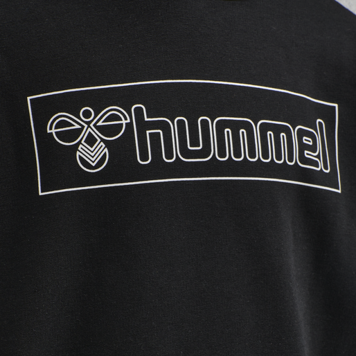 hmlBOXLINE HOODIE, BLACK, packshot