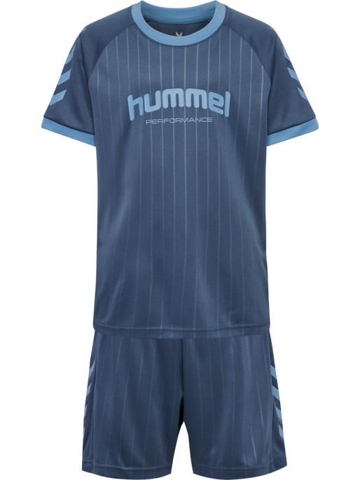hmlJR GOAL STRIPE SET, BERING SEA hmlJR GOAL STRIPE SET, BERING SEA, packshot