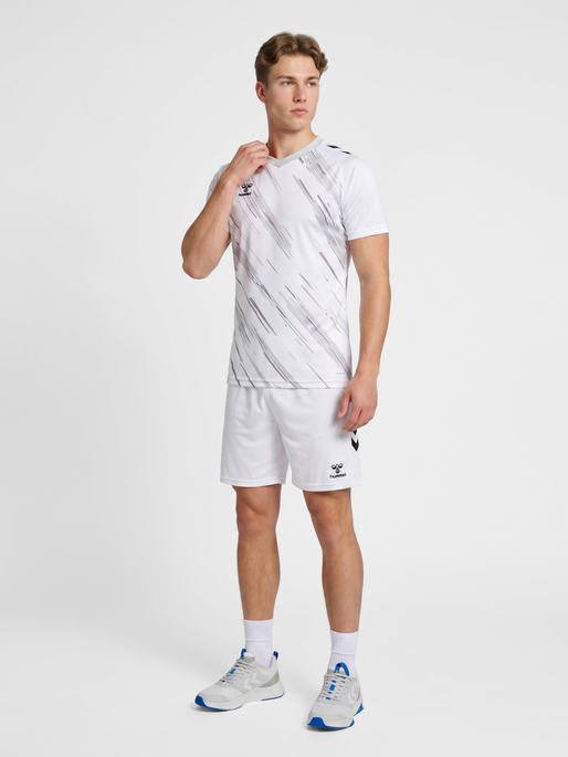 hmlMATCH SHORTS, WHITE/BLACK, model