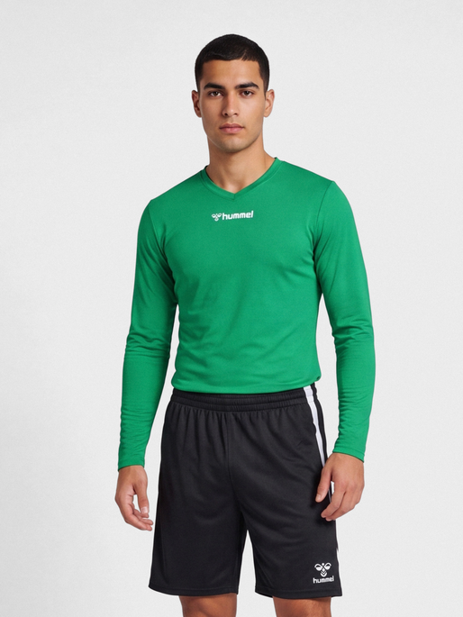hmlBL ESSENTIAL TEE L/S, JELLY BEAN, model