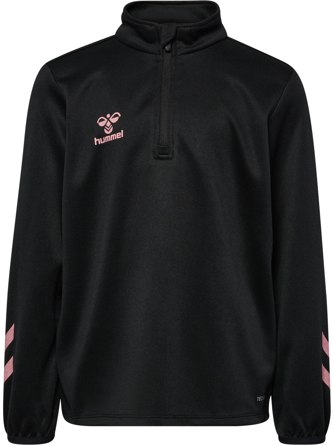 hmlSHIMMER HALF ZIP KIDS, BLACK/BRIDAL ROSE, packshot