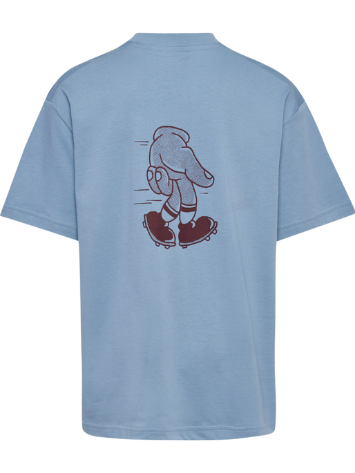 hmlLOOSE TEE S/S GRAPHIC JUNIOR, FADED DENIM hmlLOOSE TEE S/S GRAPHIC JUNIOR, FADED DENIM, packshot