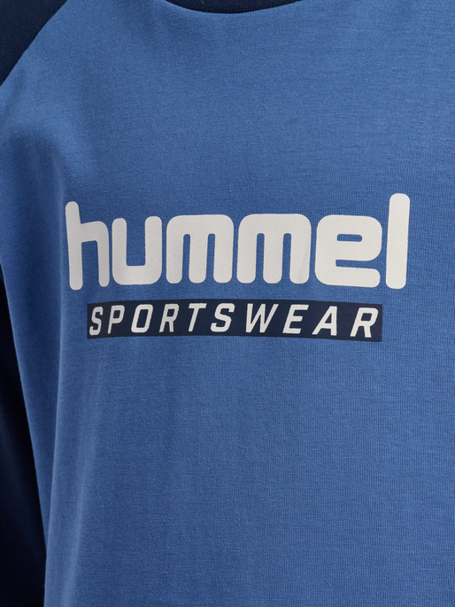 hmlJR LOGO T-SHIRT L/S, DUTCH BLUE, packshot