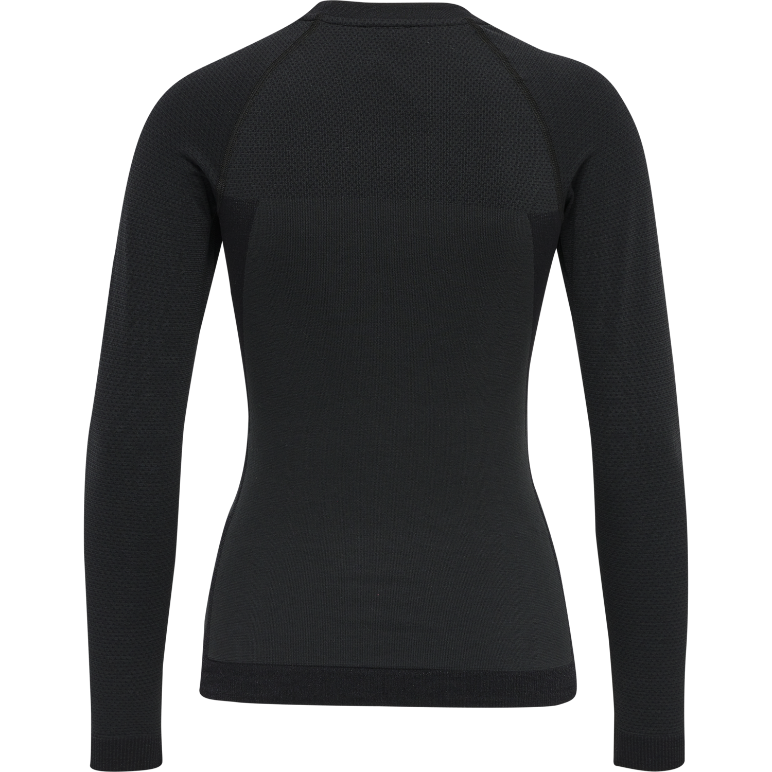 hmlCLEA SEAMLESS TIGHT T-SHIRT L/S, BLACK MELANGE, packshot