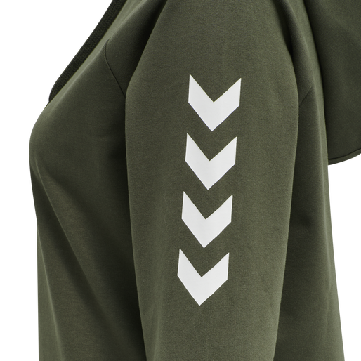 HMLGO COTTON HOODIE WOMAN, GRAPE LEAF, packshot