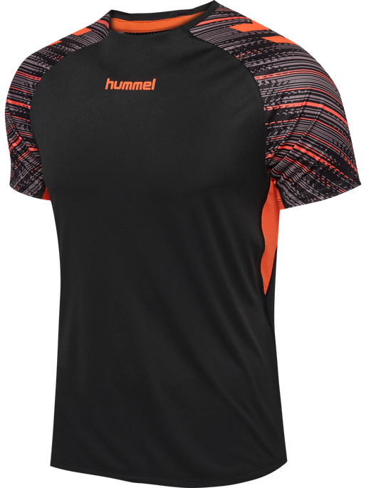 hmlBLAZE PRO TRAINING JERSEY S/S, BLACK/ORANGE hmlBLAZE PRO TRAINING JERSEY S/S, BLACK/ORANGE, packshot
