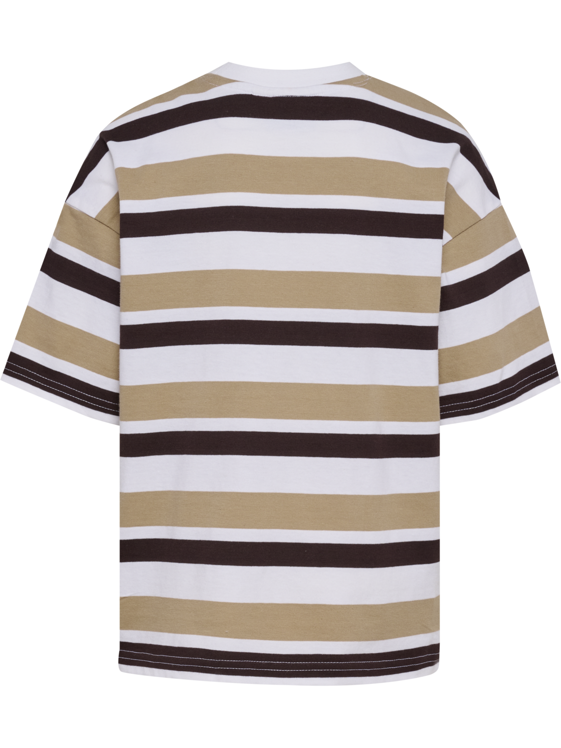 hmlJR SILLY S/S BOXY T-SHIRT STRIPE, SILVER MINK, packshot