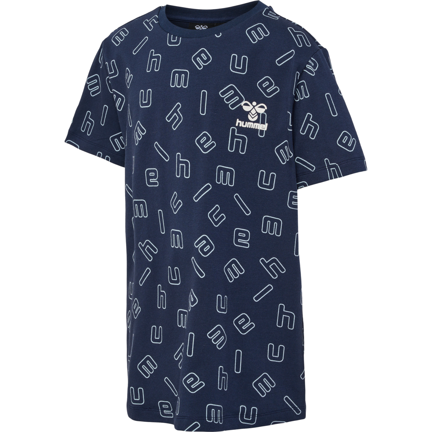 hmlFLOW AOP T-SHIRT S/S, BLACK IRIS, packshot