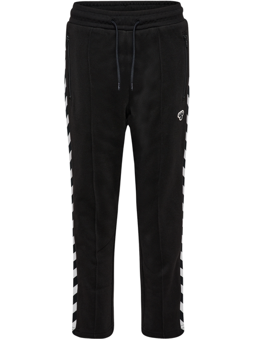 hmlJR ARCHIVE REGULAR POLY PANTS, BLACK, packshot