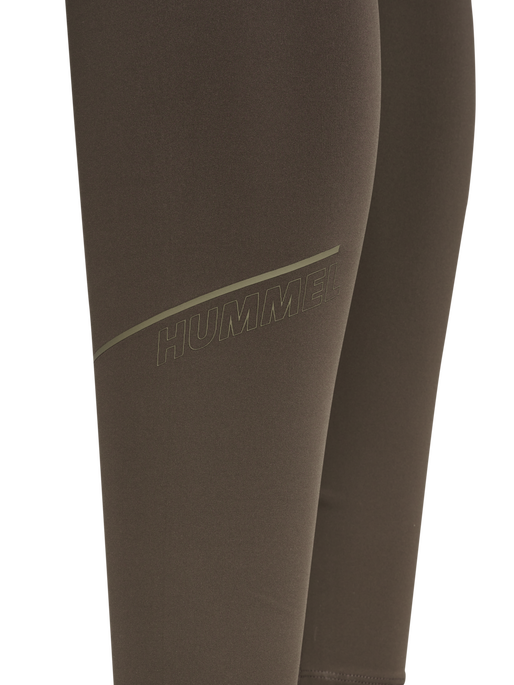 hmlCOURT MID WAIST POCKET TIGHTS W, TURKISH COFFEE, packshot