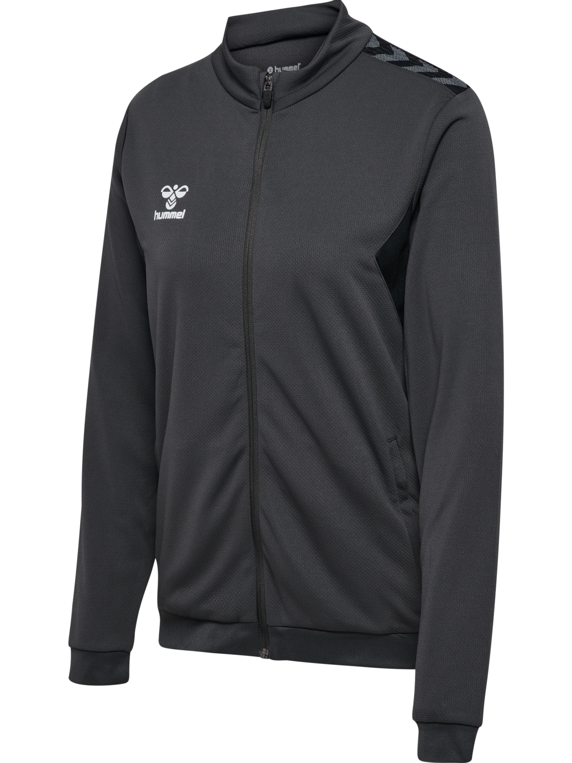 hmlAUTHENTIC PL ZIP JACKET WOMAN, ASPHALT, packshot