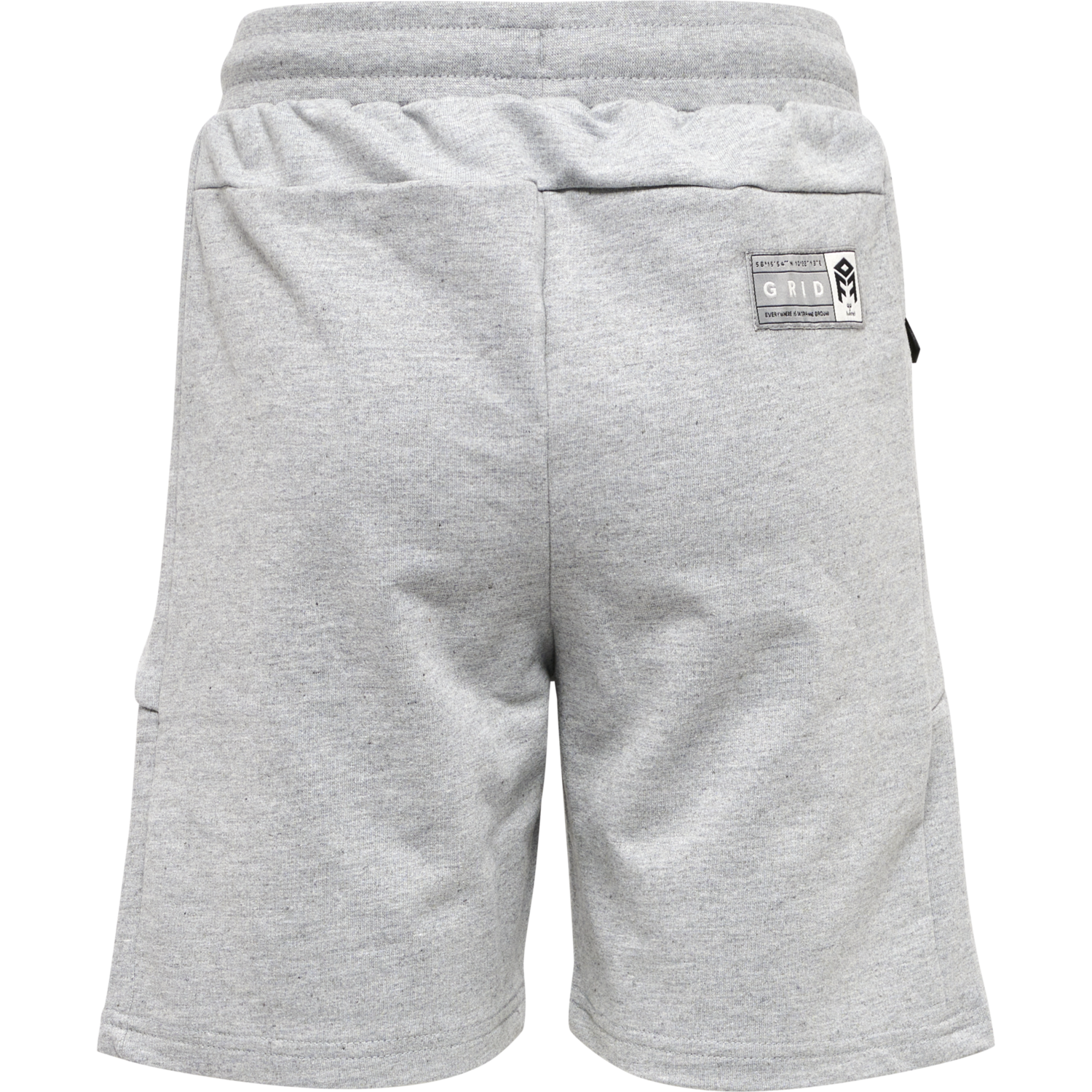 hmlMOVE GRID COTTON SHORTS KIDS, GREY MELANGE, packshot