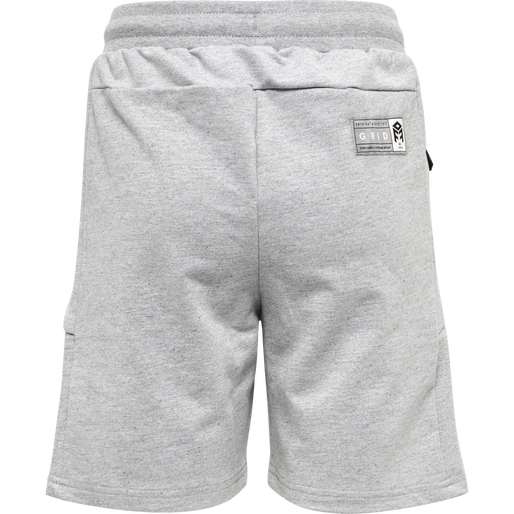hmlMOVE GRID COTTON SHORTS KIDS, GREY MELANGE hmlMOVE GRID COTTON SHORTS KIDS, GREY MELANGE, packshot