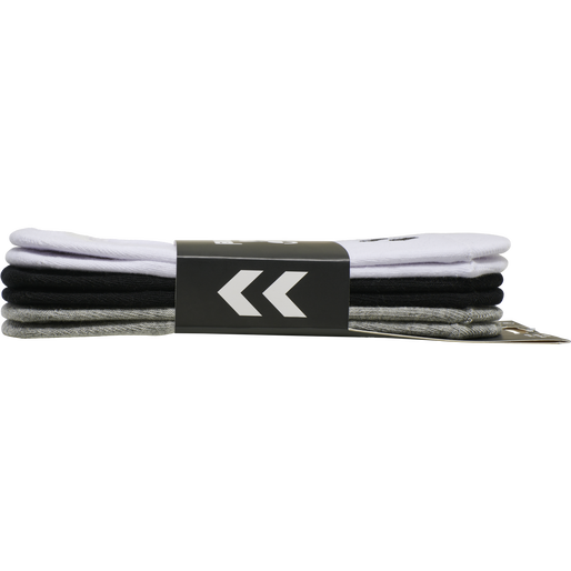 hmlCHEVRON 6-PACK NO SHOW SOCKS, WHITE/BLACK/GREY hmlCHEVRON 6-PACK NO SHOW SOCKS, WHITE/BLACK/GREY, packshot