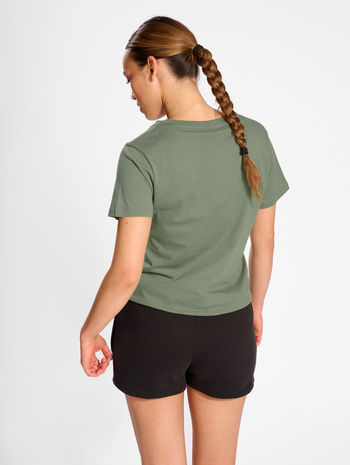 hmlACTIVE BEE CO TEE S/S WOMAN, SEA SPRAY, model