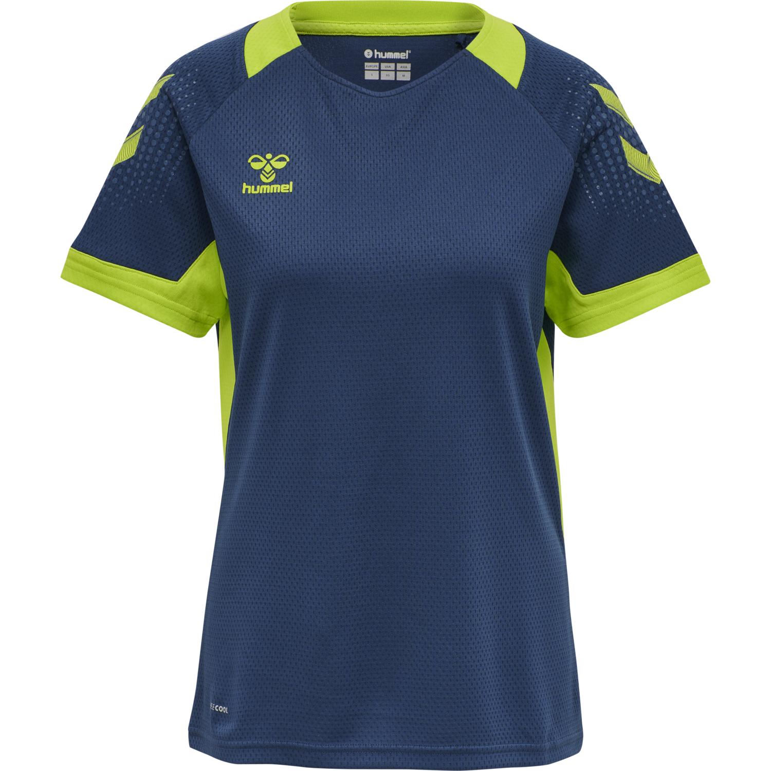 hmlLEAD WOMENS S/S POLY JERSEY, DARK DENIM, packshot