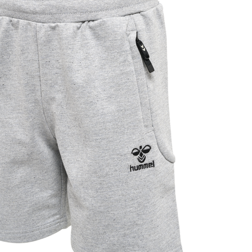 hmlMOVE GRID COTTON SHORTS KIDS, GREY MELANGE hmlMOVE GRID COTTON SHORTS KIDS, GREY MELANGE, packshot