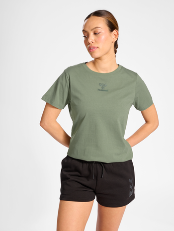 hmlACTIVE BEE CO TEE S/S WOMAN, SEA SPRAY, model