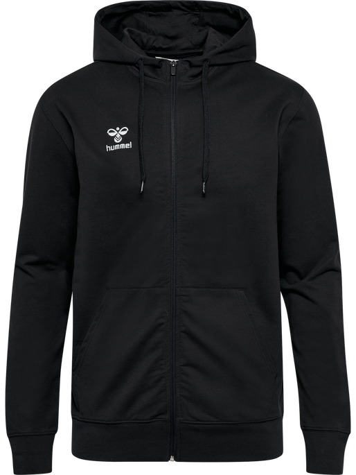 hmlGO 2.0 ZIP HOODIE, BLACK hmlGO 2.0 ZIP HOODIE, BLACK, packshot