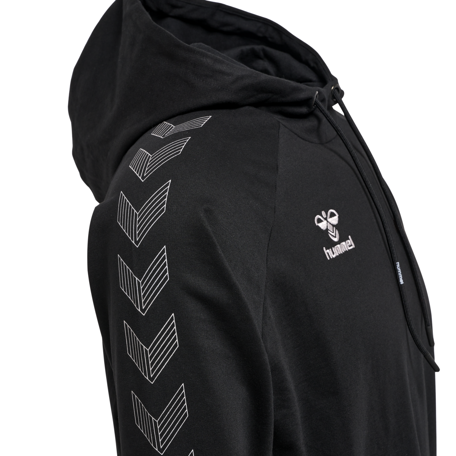 hmlMOVE GRID COTTON HOODIE, BLACK, packshot