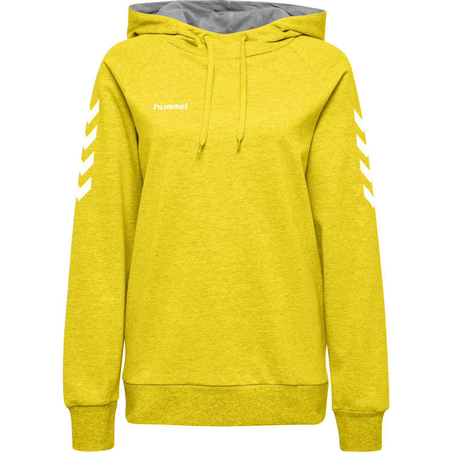 HMLGO COTTON HOODIE WOMAN, SPORTS YELLOW, packshot