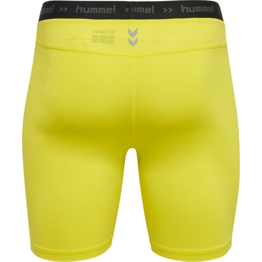 HML FIRST PERFORMANCE TIGHT SHORTS, BLAZING YELLOW, packshot