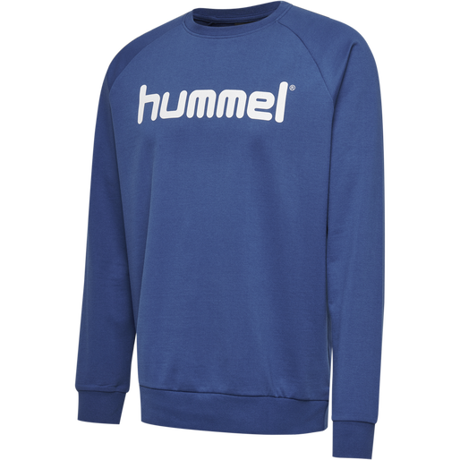 HMLGO KIDS COTTON LOGO SWEATSHIRT, TRUE BLUE, packshot