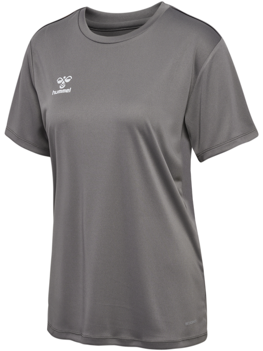 hmlESSENTIAL JERSEY S/S WOMAN, STEEL GRAY, packshot