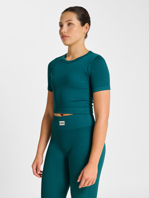 hmlPULSE SEAMLESS RIB W T-SHIRT S/S, BALSAM, model