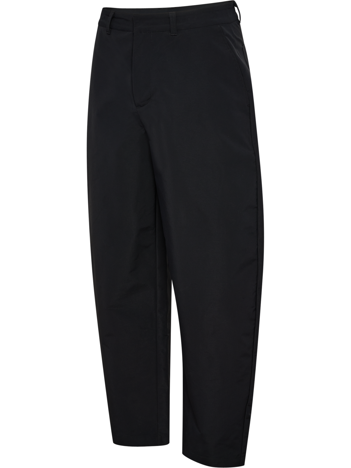 hmlI-D BARREL LEG TROUSERS, BLACK, packshot