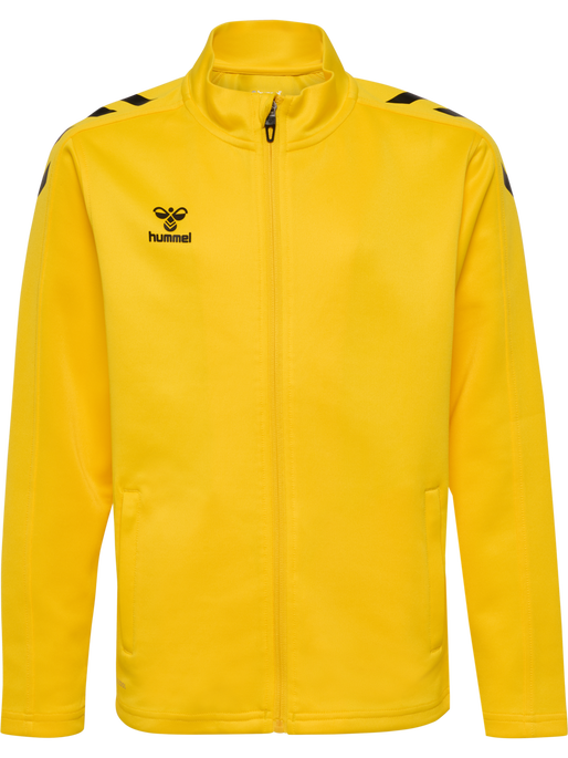 hmlCORE XK POLY ZIP SWEAT KIDS, SPORTS YELLOW, packshot
