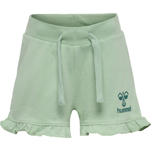 hmlTALYA RUFFLE SHORTS, SILT GREEN hmlTALYA RUFFLE SHORTS, SILT GREEN, packshot