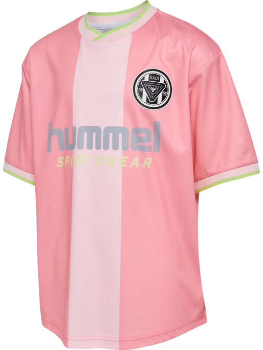 hmlJR LOOSE BALL  JERSEY S/S SET, PEONY, packshot