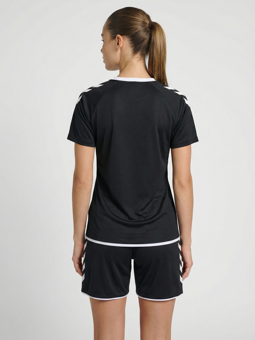 hmlCORE 2.0 JERSEY S/S WOMAN, BLACK/WHITE, model