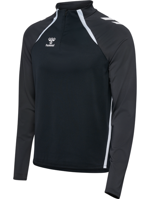 hmlLEAD 2.0 HALF ZIP, BLACK/ASPHALT, packshot