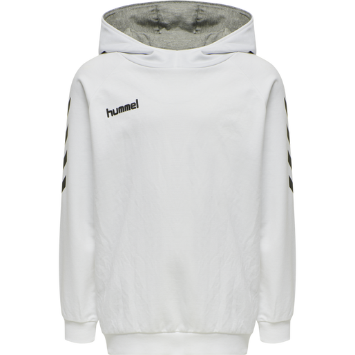 HMLGO KIDS COTTON HOODIE, WHITE, packshot