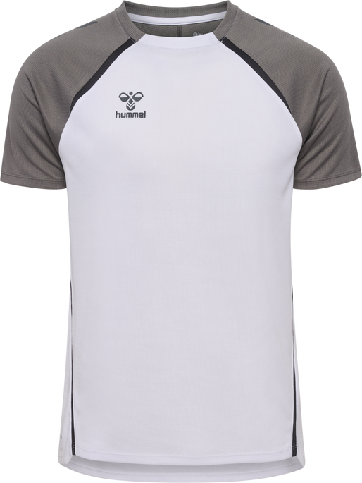 hmlLEAD 2.0 JERSEY S/S, WHITE/STEEL GRAY, packshot