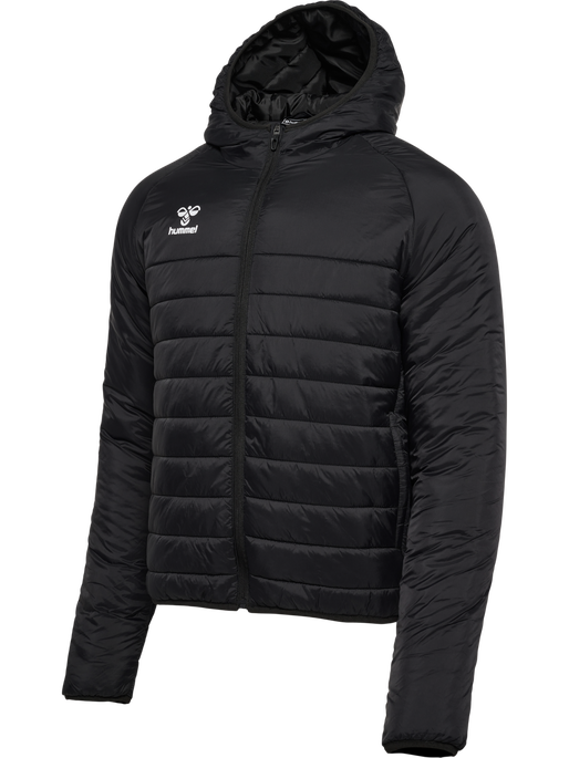 hmlGO QUILTED HOOD JACKET, BLACK hmlGO QUILTED HOOD JACKET, BLACK, packshot