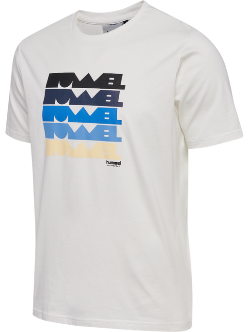 hmlREGULAR GRAPHIC TEE S/S, WHITE/BLUE hmlREGULAR GRAPHIC TEE S/S, WHITE/BLUE, packshot