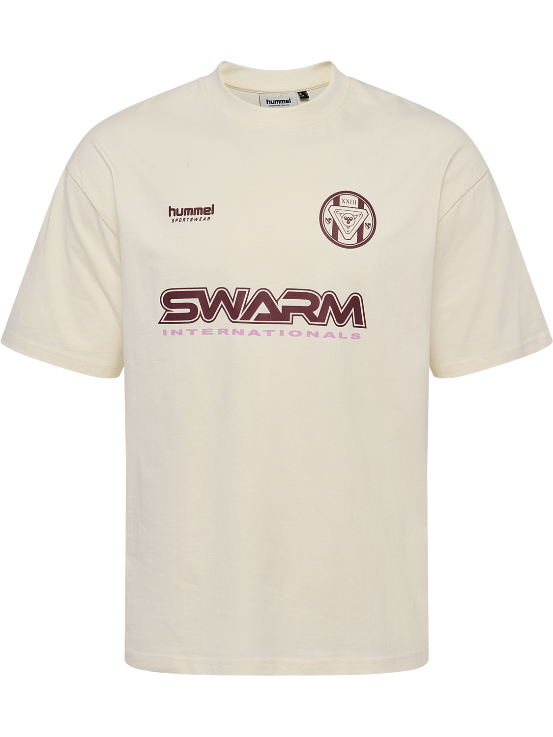 hmlLOOSE COTTON T-SHIRT S/S 23, TOFU, packshot