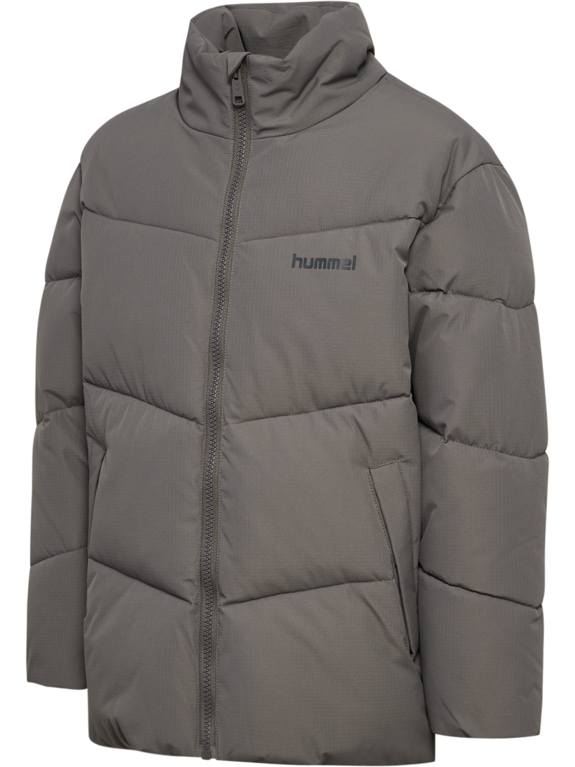 hmlJR PUFFER JACKET, DARK GULL GRAY, packshot