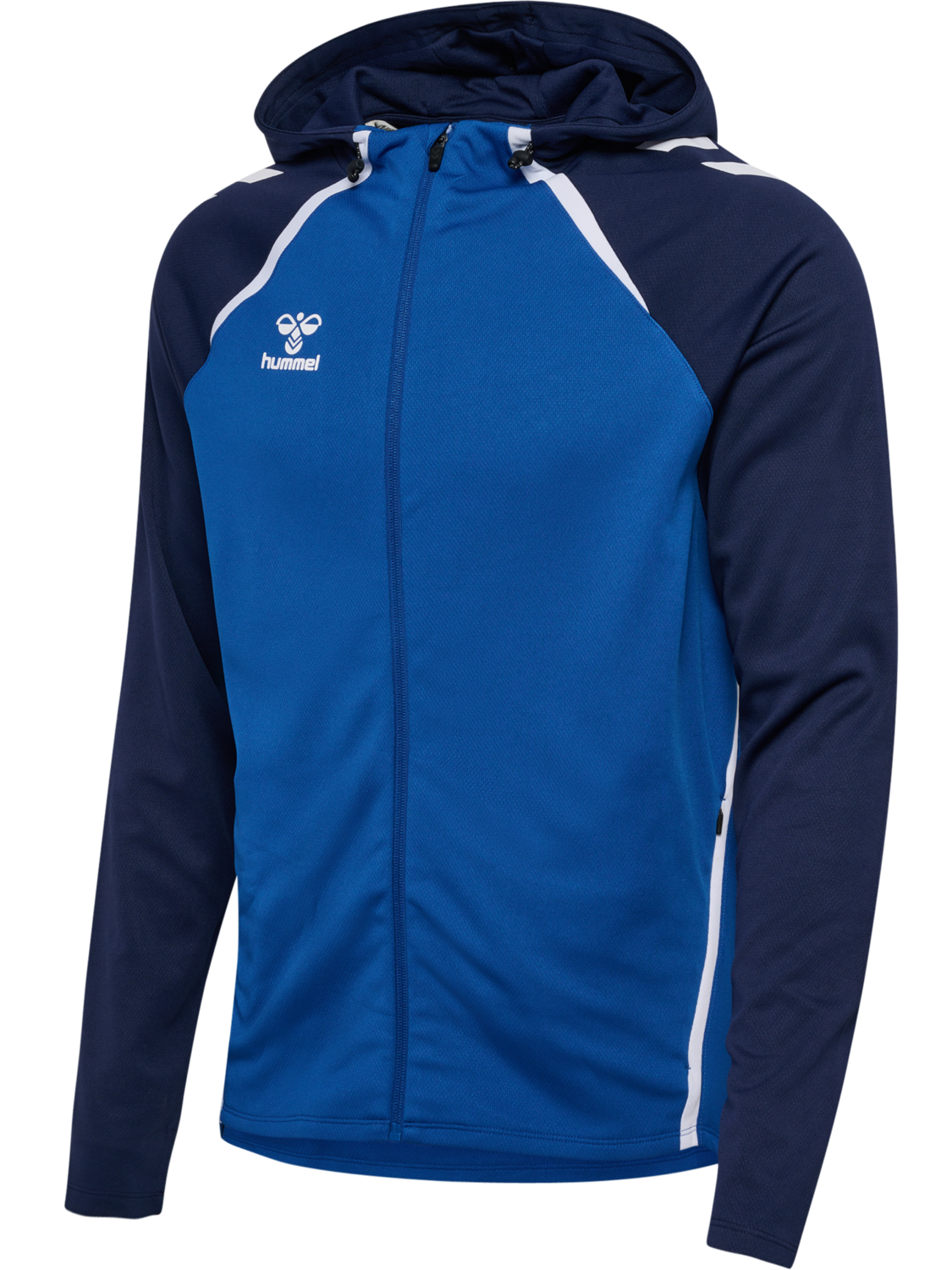 hmlLEAD 2.0 ZIP HOODIE, TRUE BLUE/MARINE, packshot